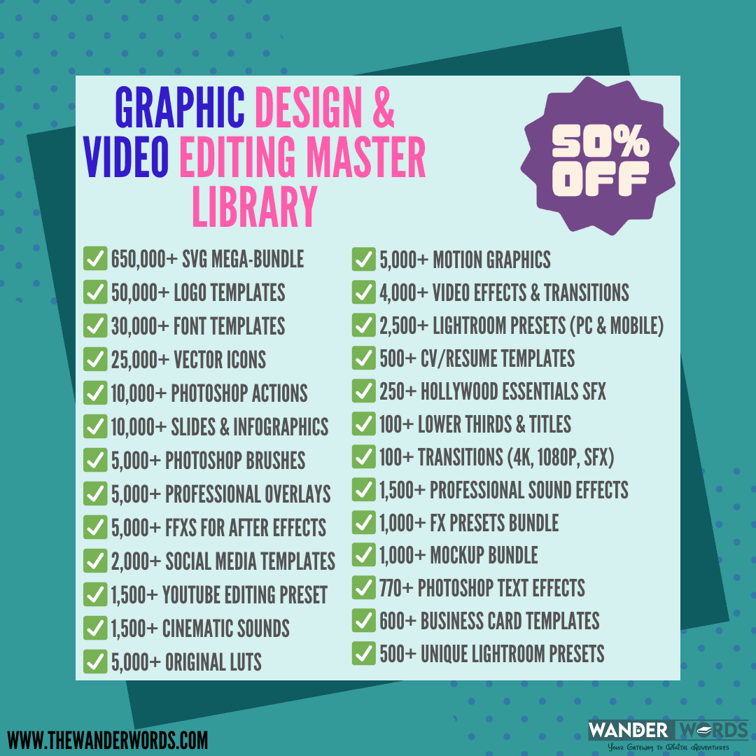 Graphic Design & Video Editing Bundle - TheWanderWords