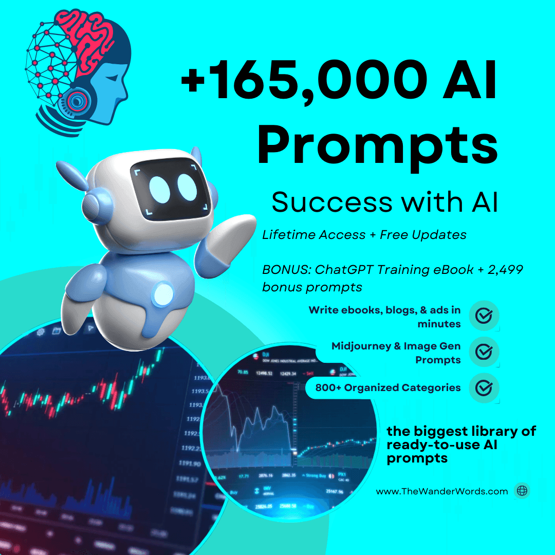 +165,000 AI Prompts in 800 Categories - TheWanderWords