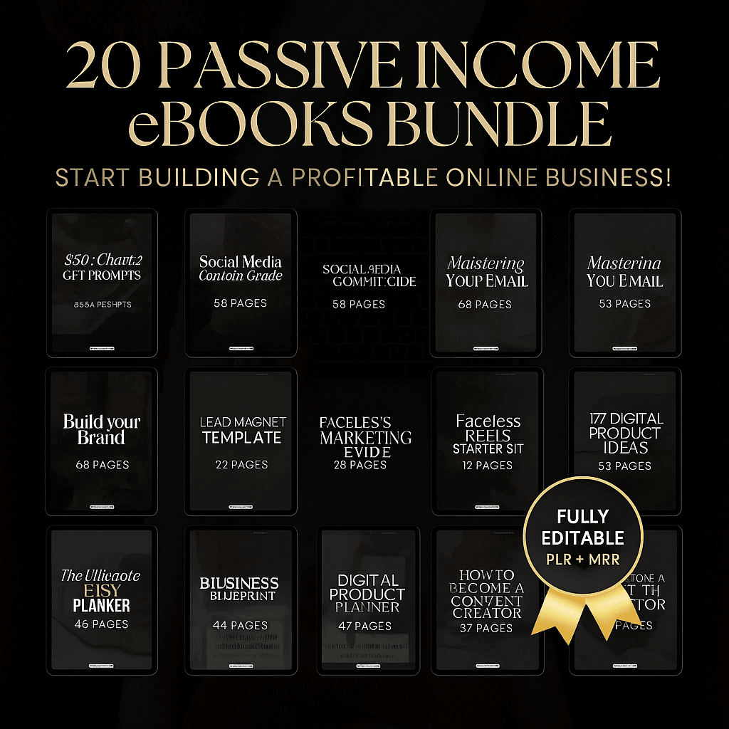 20 Passive Income eBooks - TheWanderWords