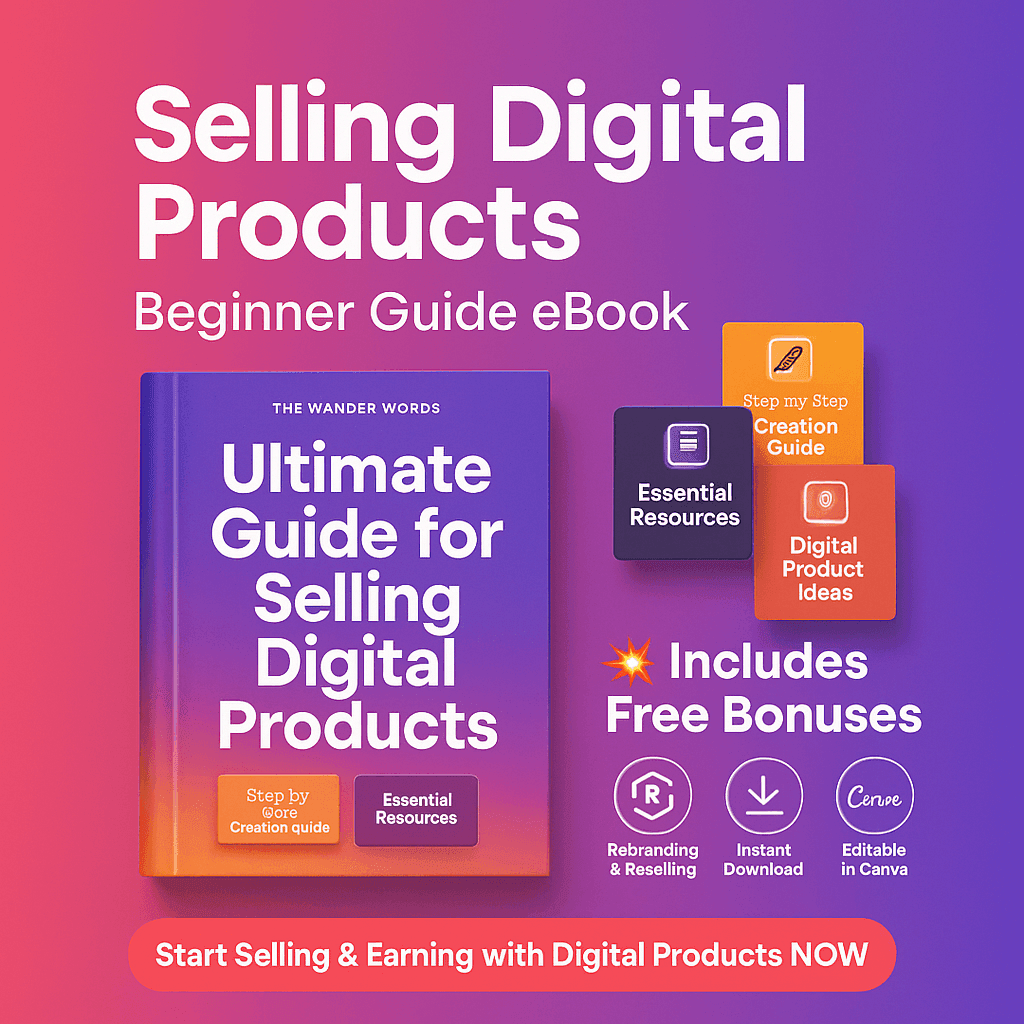 Selling Digital Products Guide - TheWanderWords