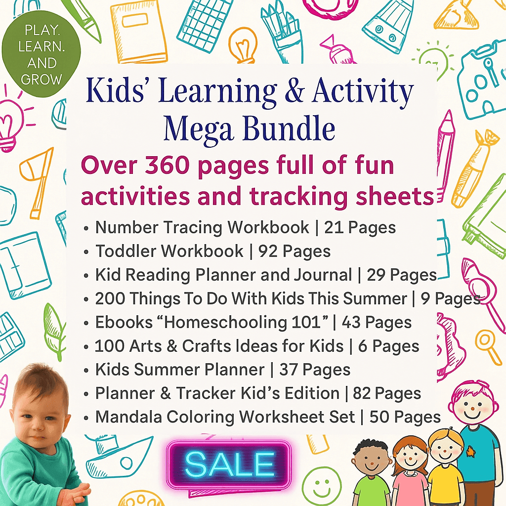 Kids' Learning & Activity Mega Bundle - TheWanderWords