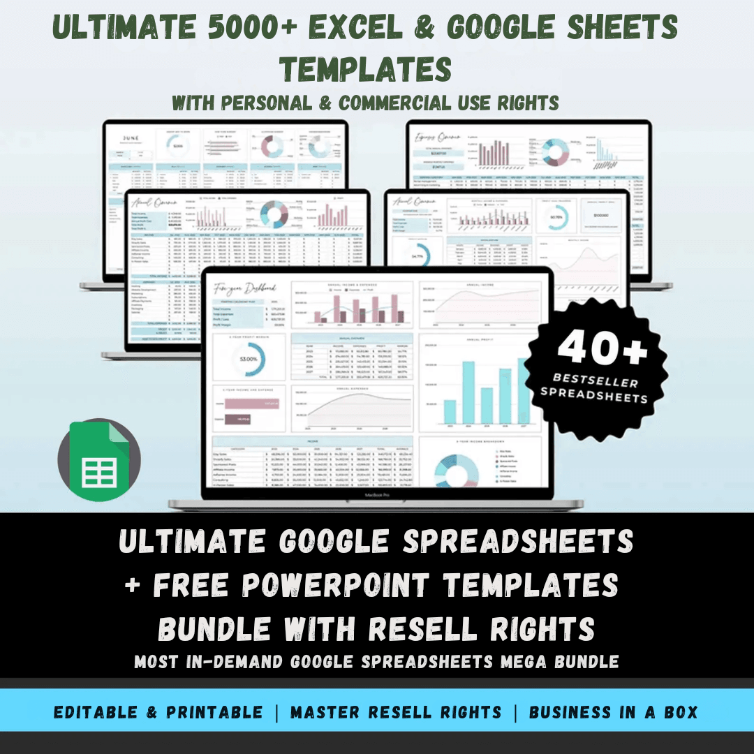 5000+ Excel Templates Bundle - TheWanderWords
