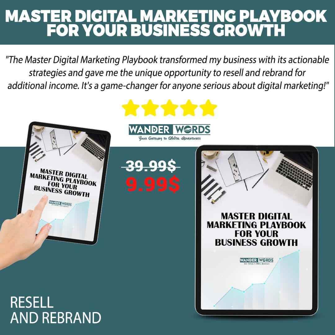 Digital Marketing PLAYBOOK (128 Pages) + Digital Wealth WORKBOOK (60 Pages) - TheWanderWords