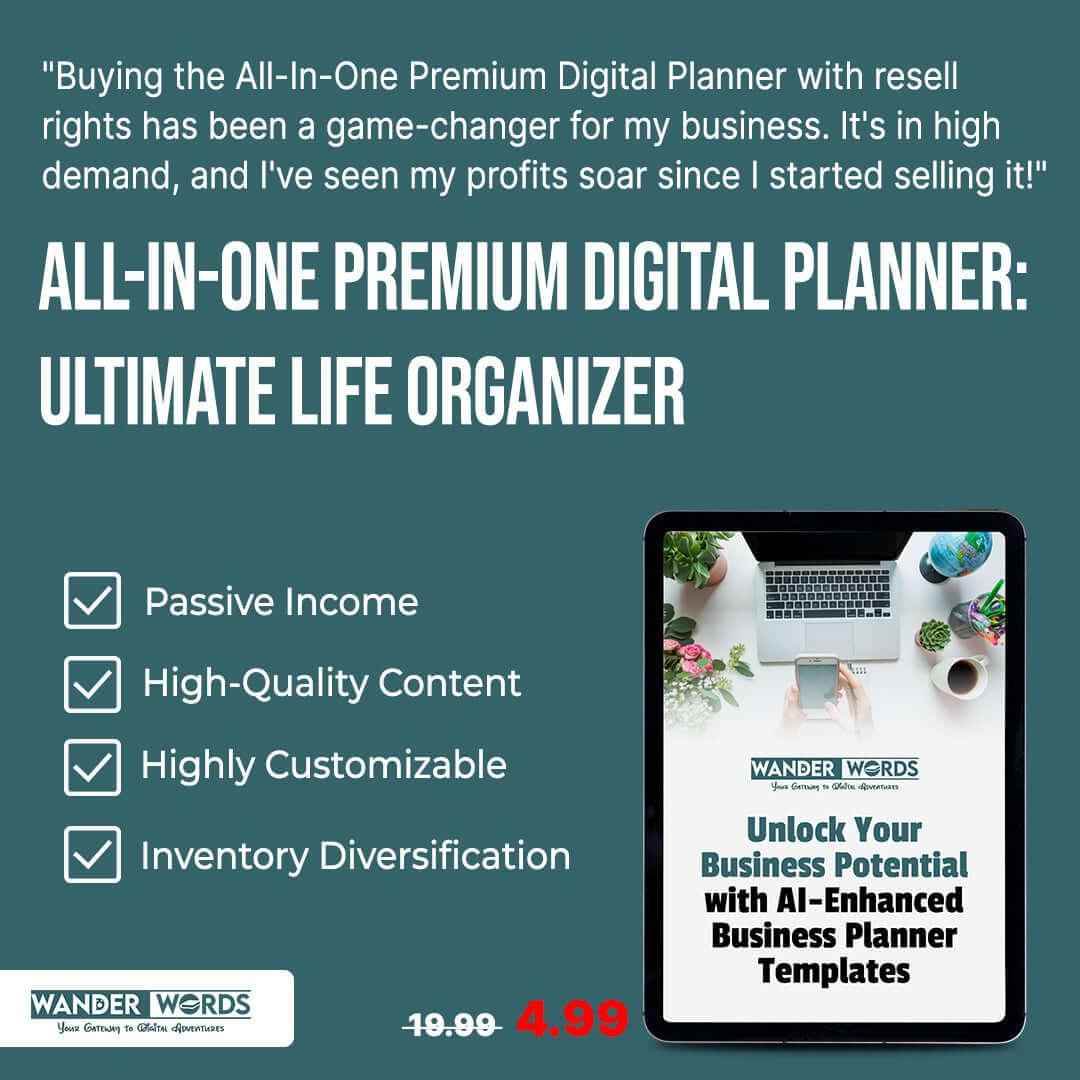 All-in-One Premium Business Digital Planner - TheWanderWords