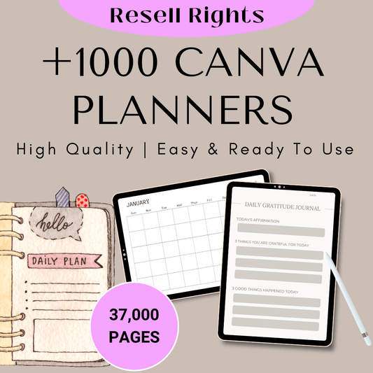 +1000 Canva Planners (37,000 Pages) - TheWanderWords