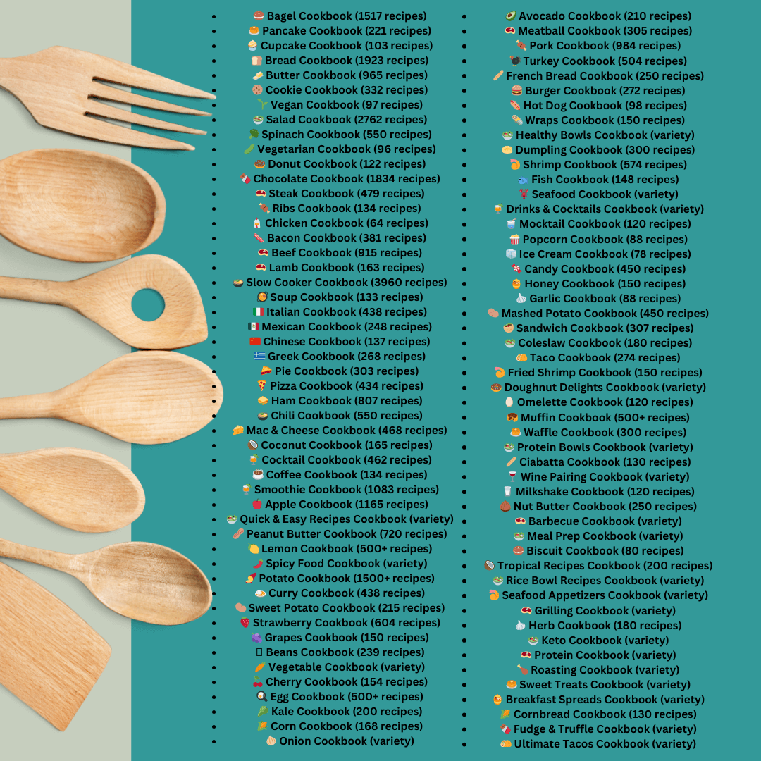 +100 Bestselling Recipe eBooks (+61,000 Recipes)