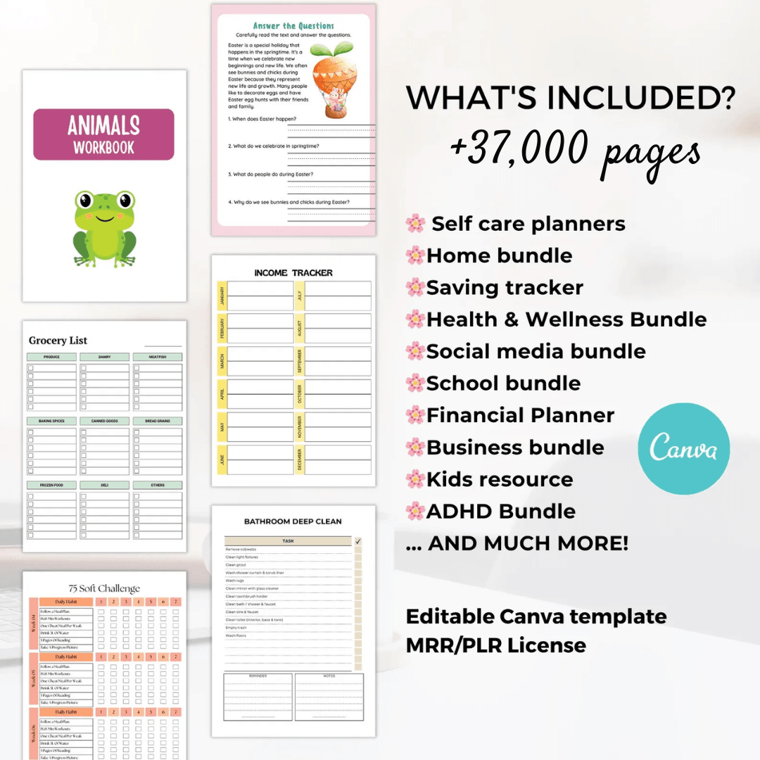+1000 Canva Planners (37,000 Pages) - TheWanderWords