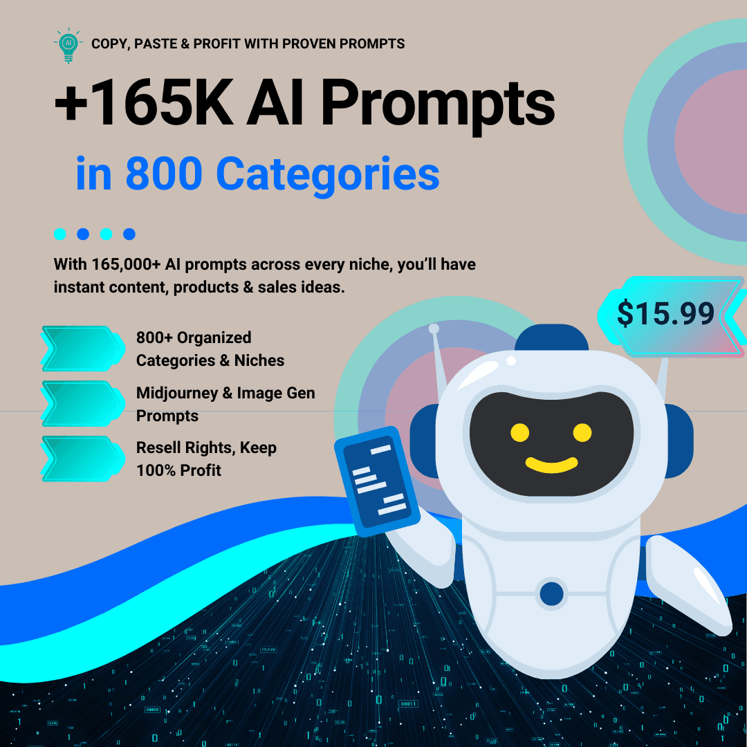 +165,000 AI Prompts in 800 Categories - TheWanderWords