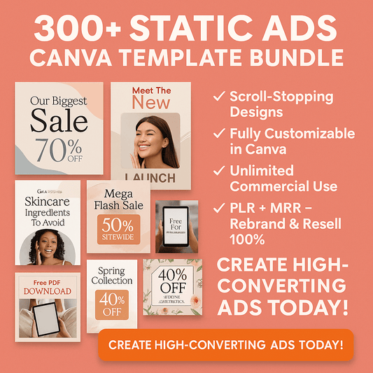 300+ Static Ads Canva Templates