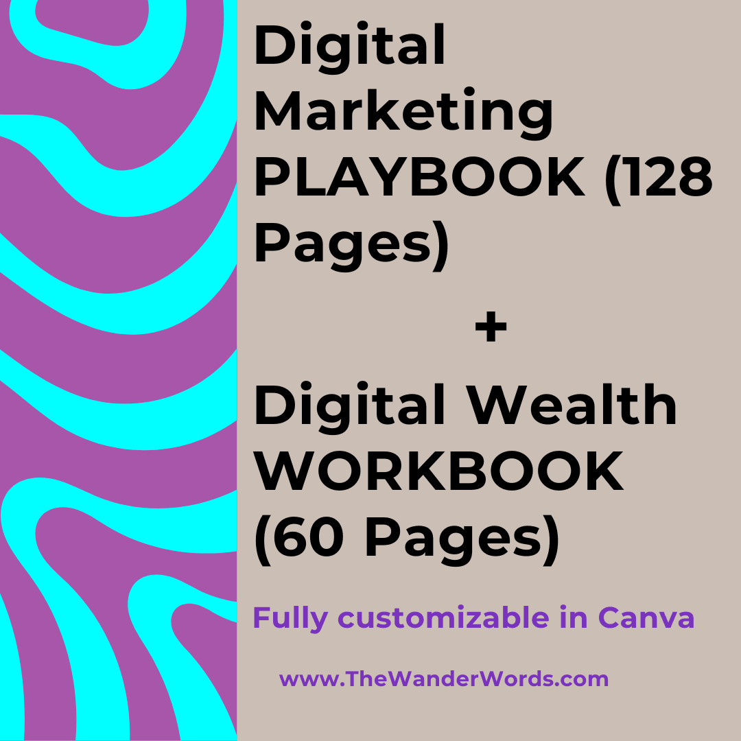 Digital Marketing PLAYBOOK (128 Pages) + Digital Wealth WORKBOOK (60 Pages)