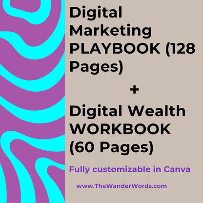 Digital Marketing PLAYBOOK (128 Pages) + Digital Wealth WORKBOOK (60 Pages)