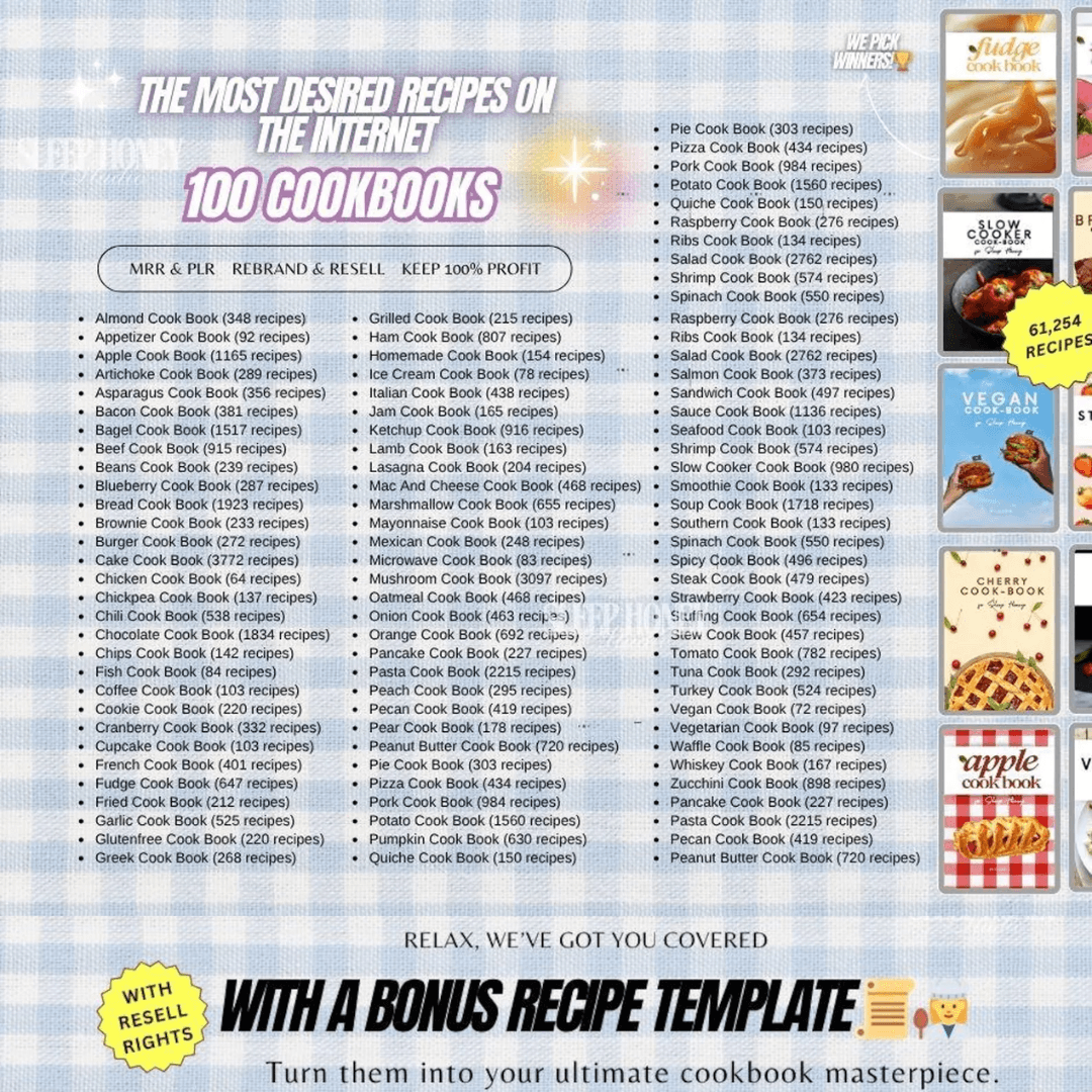 +100 Bestselling Recipe eBooks (+61,000 Recipes) - TheWanderWords