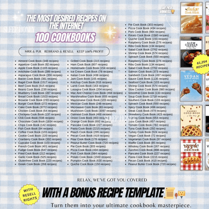 +100 Bestselling Recipe eBooks (+61,000 Recipes) - TheWanderWords