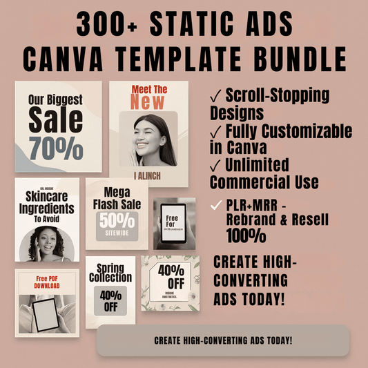 300+ Static Ads Canva Templates -  - TheWanderWords