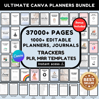 +1000 Canva Planners (37,000 Pages) - TheWanderWords