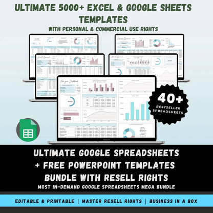5000+ Excel Templates Bundle - TheWanderWords
