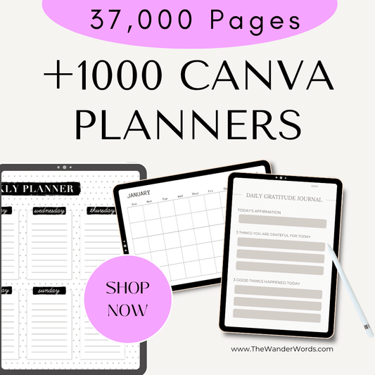 +1000 Canva Planners (37,000 Pages)