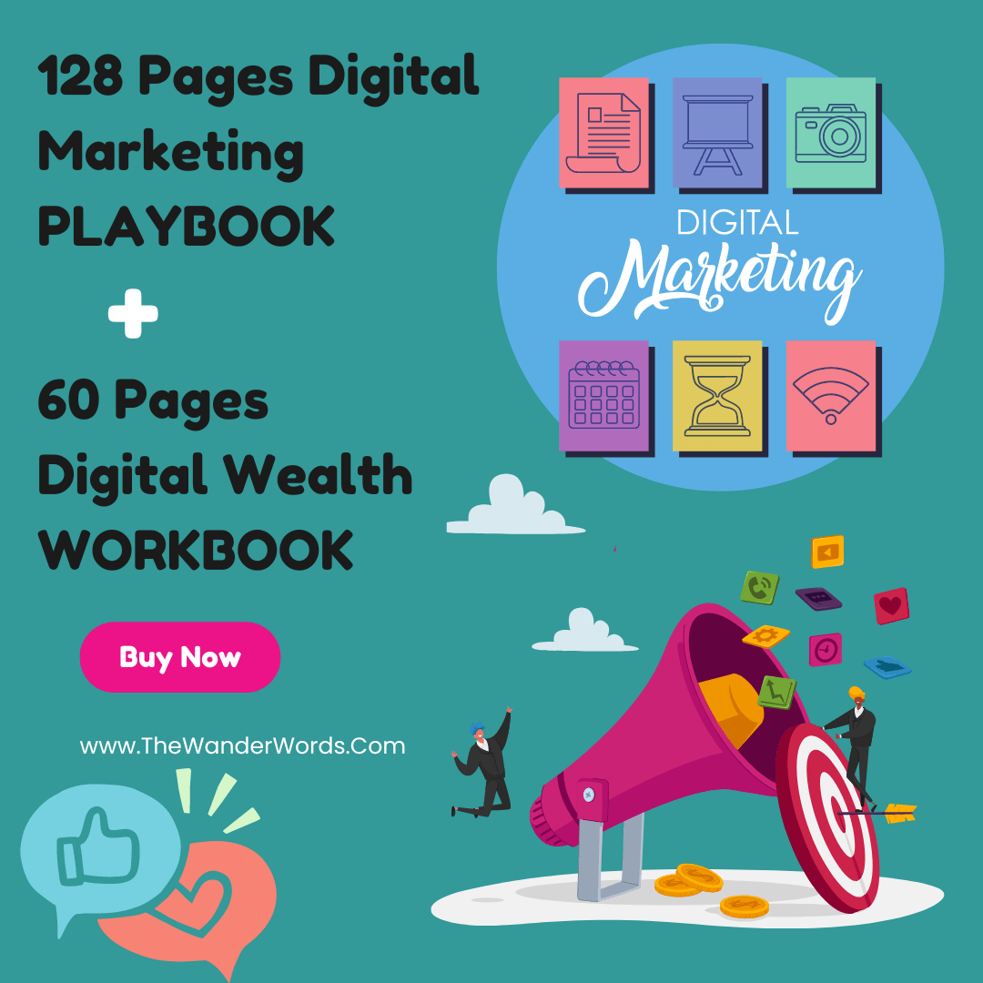 Digital Marketing PLAYBOOK (128 Pages) + Digital Wealth WORKBOOK (60 Pages)